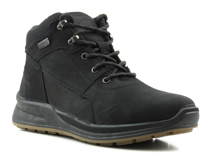 Ciepłe trzewiki męskie sportowe - AMERICAN CLUB CY70/22, czarne