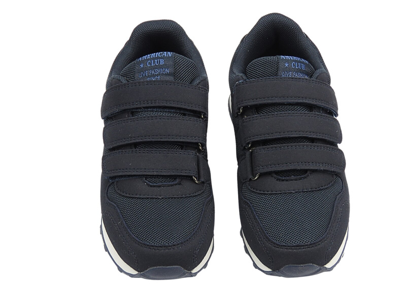 Buty, sneakersy sportowe chłopięce granatowe AMERICAN CLUB WT 154/23