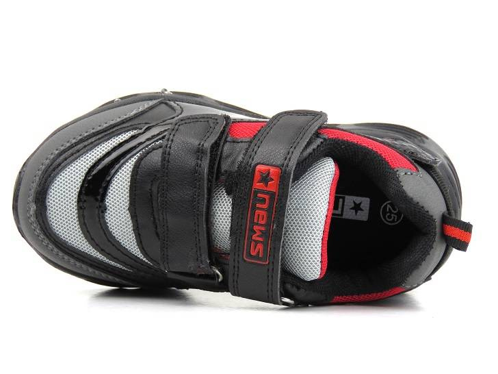 Buty dziecięce sportowe ze świecącą podeszwą - N.E.W.S 22DZ32-4836, czarne