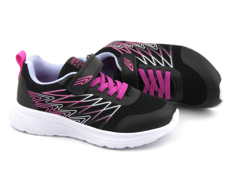 Buty sportowe dziecięce, adidasy American Club ES 126/23, czarne