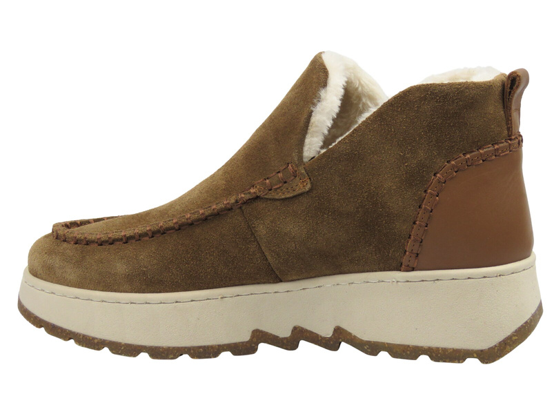 Damskie botki ocieplane Nika Komfort 0791-3085, camel