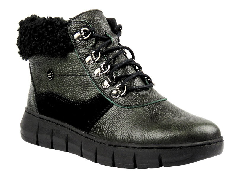 Wygodne botki damskie Helios Komfort 782, zielone