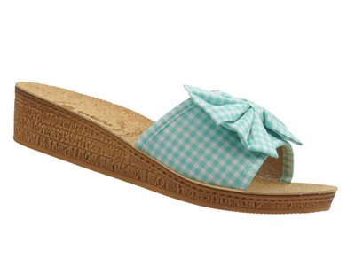 Klapki damskie z korkową wkładką zielone INBLU MINNY