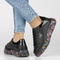 Skórzane sneakersy damskie Filippo DP4480/23, czarne
