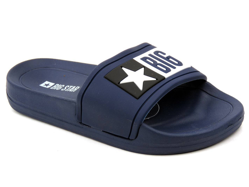 Sportowe klapki dziecięce z gumy - BIG STAR DD374152, granatowe