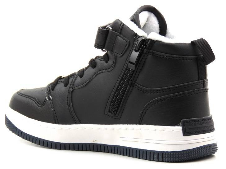 Buty zimowe dziecięce z grubym polarem - AMERICAN CLUB ES104/22, czarne