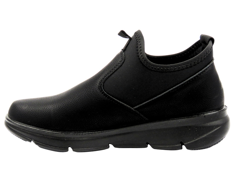 Wsuwane półbuty męskie Potocki 25-90356, czarne