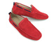 Skórzane mokasyny męskie GOE JJ1N4039, czerwone