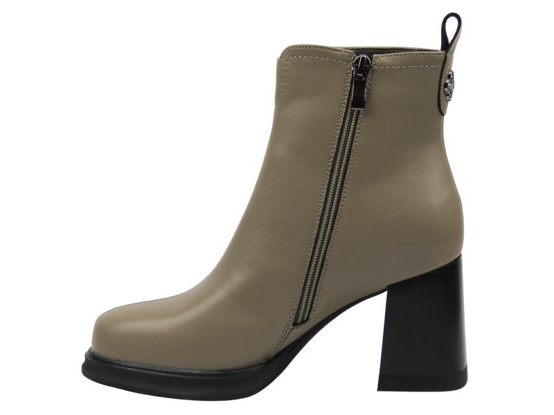 Botki damskie Cambell 25-60304, beżowe