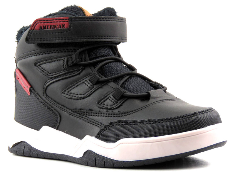 Buty zimowe dziecięce - AMERICAN CLUB ES105/22, czarne