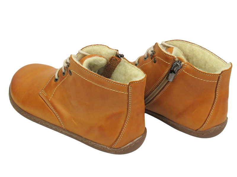 Barefoot botki minimalistyczne damskie jasnobrązowe Helios Komfort 501P