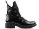 Bogato zdobione botki damskie lakierowane - VENEZIA 018419095, czarne