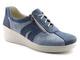 Sneakersy damskie ze skóry naturalnej - Helios 377, granatowe