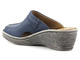 Wygodne klapki damskie na koturnie - HELIOS Komfort 624, granat 2