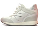 Sneakersy damskie na ukrytym koturnie - GEOX Respira D250QA, białe