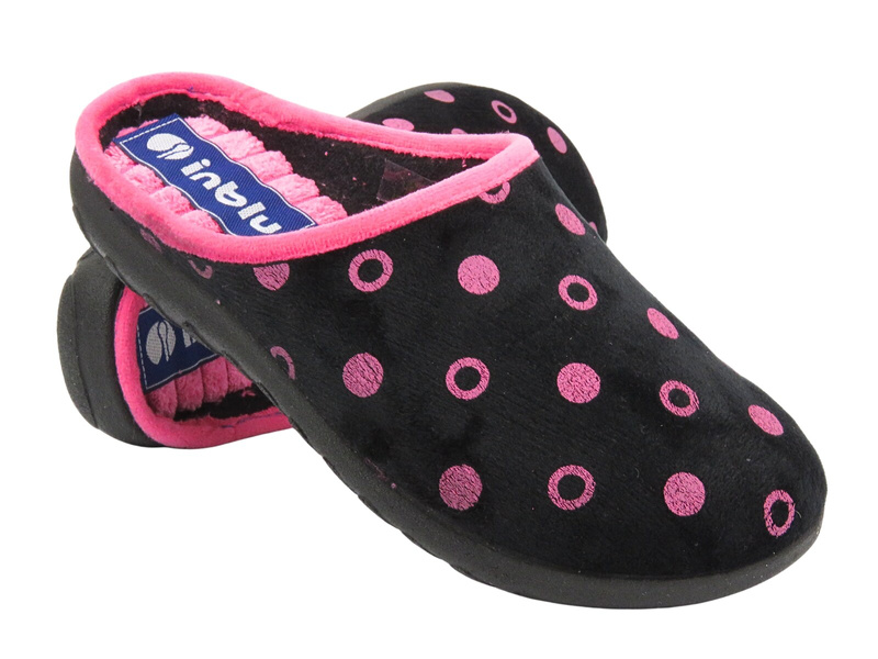 Kapcie Damskie INBLU ET-24 Czarne Wsuwane 