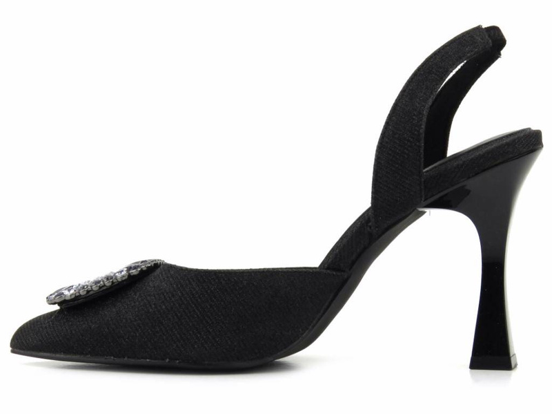 Sandały damskie na obcasie - Marco Tozzi 2-29607-20, czarne