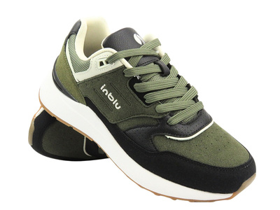 Sznurowane buty męskie sportowe zielone Inblu IU-13