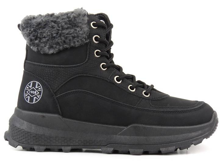 Śniegowce, buty damskie zimowe na platformie - LEE COOPER LCJ-22-44-1362L, czarne