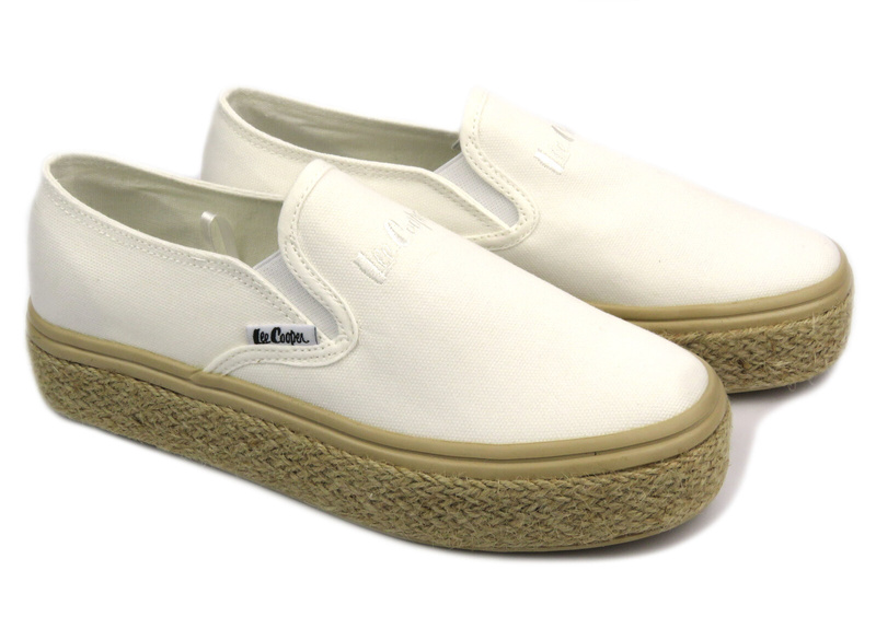 Półbuty, espadryle damskie Lee Cooper LCW-24-44-2430L, białe
