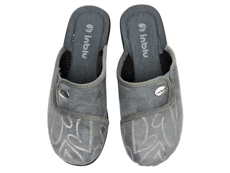 Wygodne kapcie damskie INBLU CF-3F, szare