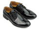 Eleganckie półbuty wizytowe, buty komunijne - WOJTYŁKO 1196, czarne lakierki