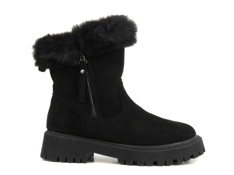 Ciepłe botki damskie - Potocki 23-16061, czarne