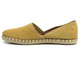Skórzane espadryle damskie z wyciętą cholewką - VENEZIA 473-22035, beżowe