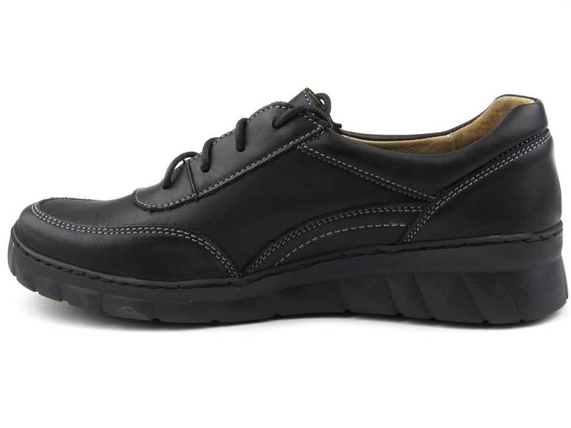 Lekkie i wygodne sneakersy damskie - Helios Komfort 360, czarne