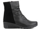 Wysokie botki damskie na koturnie 5 cm - COMFORTABEL 960020-01 czarne