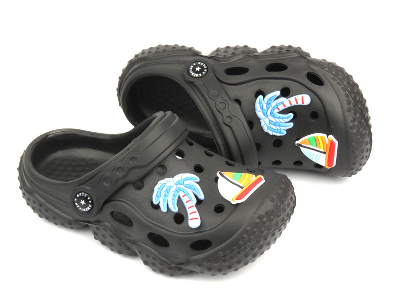 Klapki, sandałki dziecięce, clogsy - AMERICAN CLUB NH 144/24 / NH 145/24, czarne