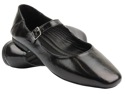 LAKIEROWANE BALERINY- VENEZIA  A016PABLOBA028, czarne