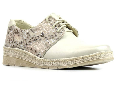 Półbuty damskie na wiosnę i lato - Helios Komfort 355S, złote