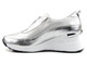 Buty damskie sportowe na koturnie - Venezia 4024, srebrne