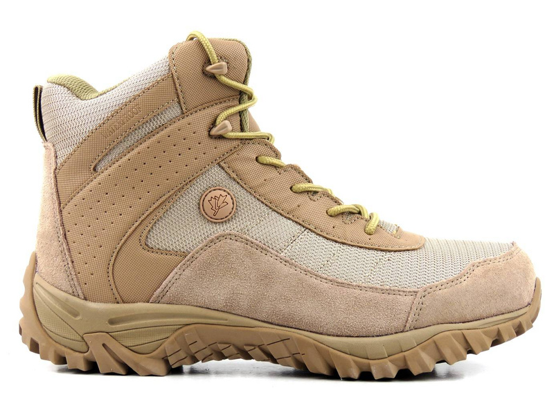 Trekkingi męskie z membraną WATERPROOF - VEMONT 9AT2065L, beżowe