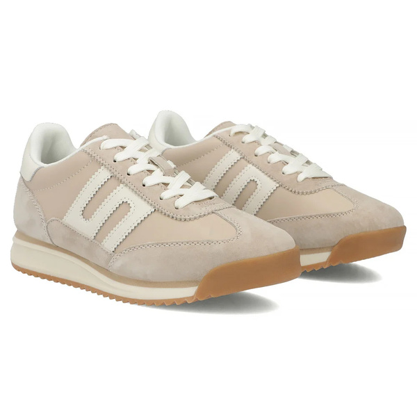 Wygodne damskie sneakersy skórzane Filippo DP7686/26, beżowe