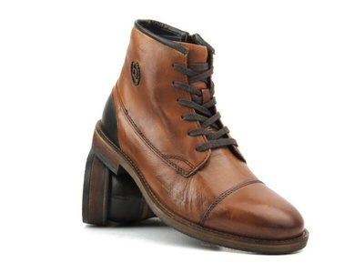 Eleganckie trzewiki męskie - Bugatti 311-AG230-1100, brązowe