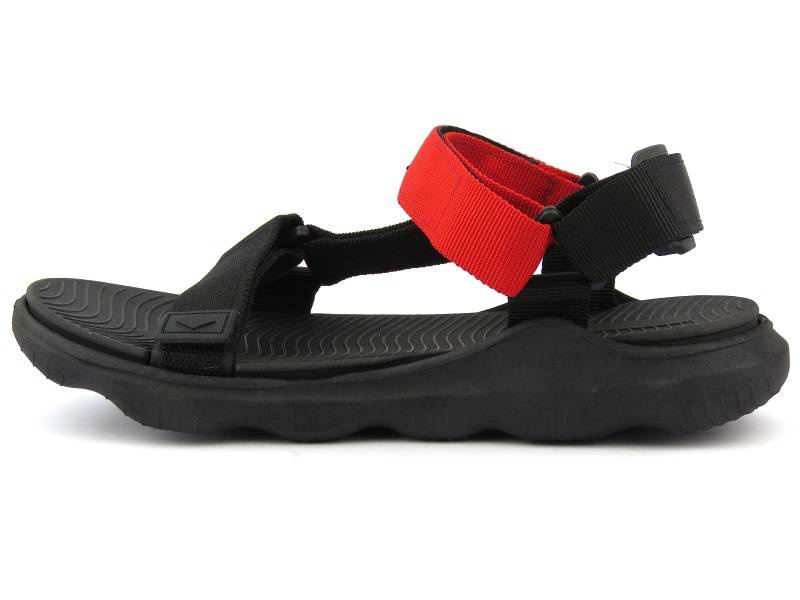 Sportowe sandały damskie na rzepy - Lee Cooper LCW-22-34-0954, czerwono-czarne