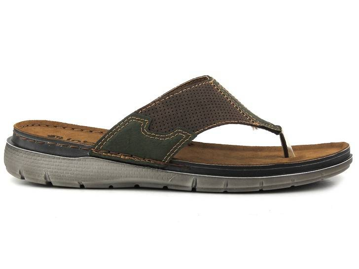 Wygodne japonki męskie INBLU VI-08, ciemny brąz