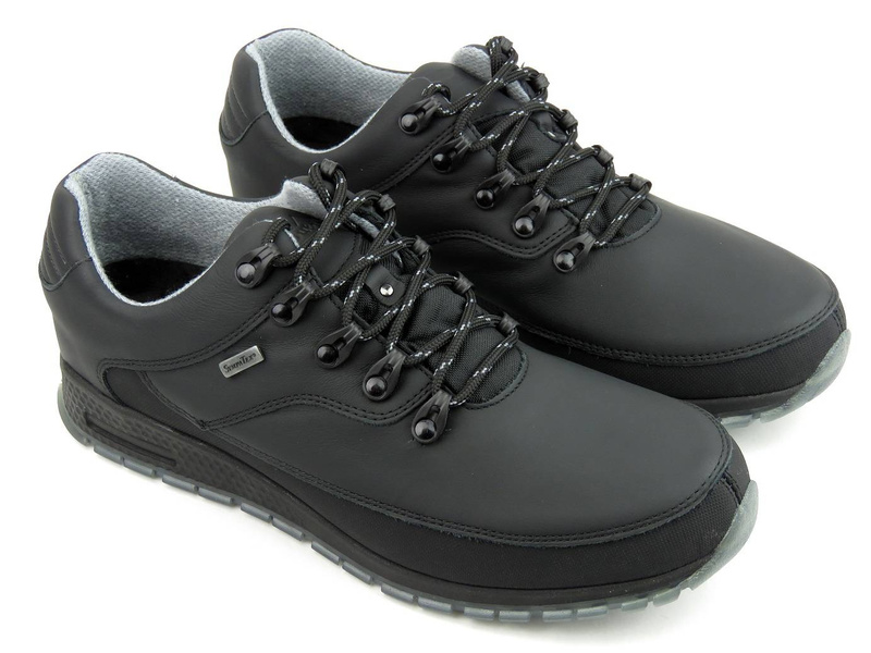 Trekkingi męskie, buty sportowe z membraną SympaTex - NIK 03-0948, czarne