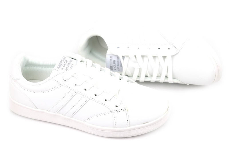 Białe sneakersy damskie, buty sportowe - American Club FH 28/22