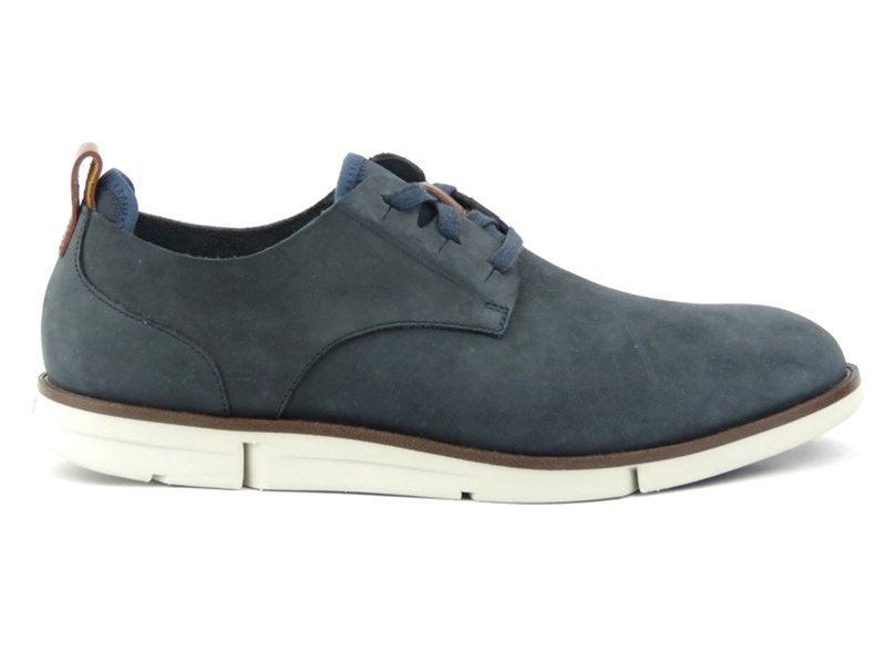 Skórzane półbuty męskie w stylu casual - Clarks Trigen Lace, granatowe