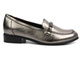 Półbuty, loafersy damskie Potocki 24-12065, metaliczne
