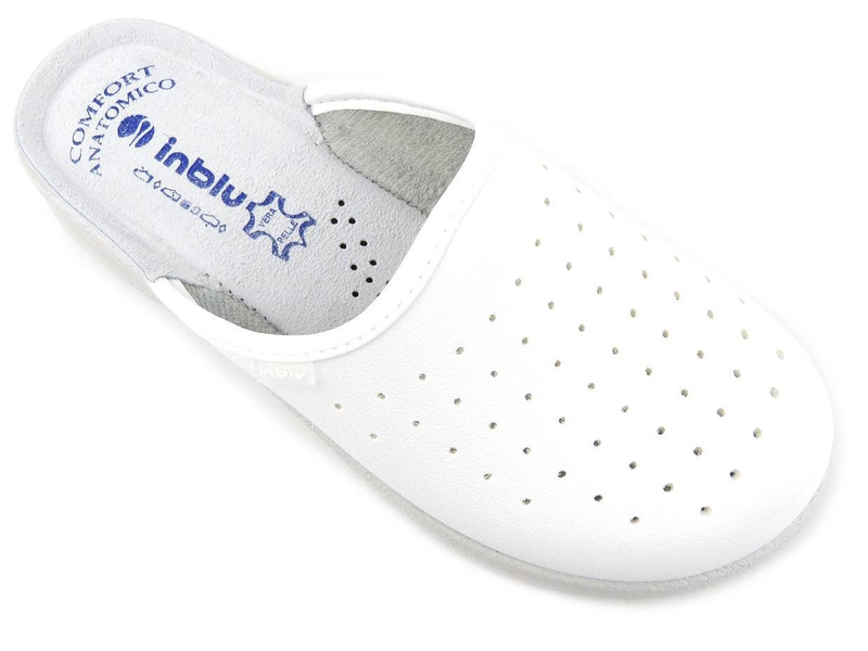 Klapki damskie sanitarne, lekarskie - Inblu 50-33, białe