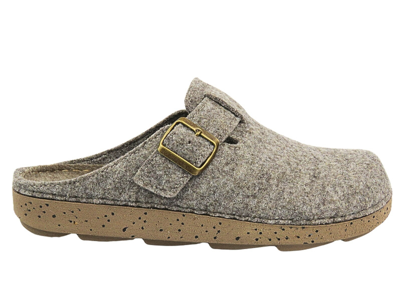 Filcowe Kapcie Męskie Ze Skórzaną Wkładką - INBLU MT-12 Beżowe Wsuwane