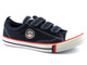 Trampki męskie, buty sportowe AMERICAN CLUB LH-203, granatowe