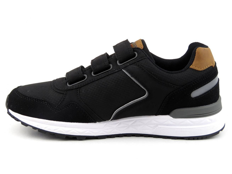 Buty sportowe młodzieżowe, adidasy American Club AA 01/21, czarne