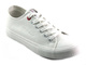 Trampki damskie z ekoskóry - Cross Jeans DD2R4030CFW20, białe