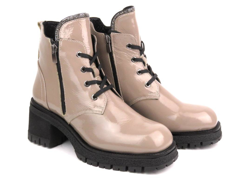 Botki, trapery damskie - VENEZIA 0032329T3696 C-3, beżowe