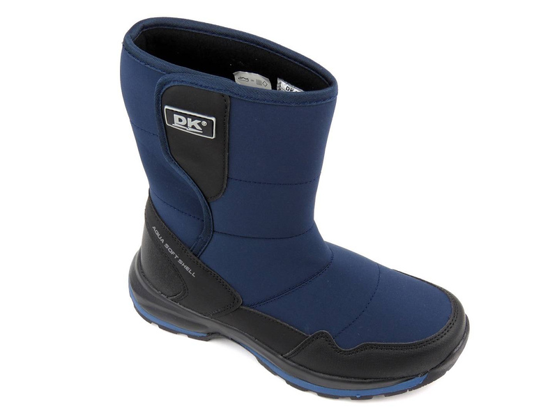 Śniegowce damskie na rzep - DK TECH Aqua Soft Shell 2182, granatowe
